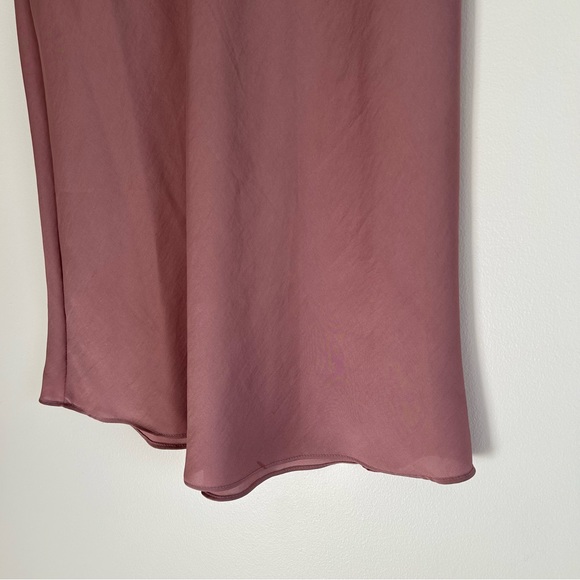 NWT Free People Satin Dusty Mauve Midi Skirt Size 0 - Picture 8 of 13